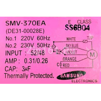 Тангенциальный вентилятор духовки  DE31-00028E(Уценка)