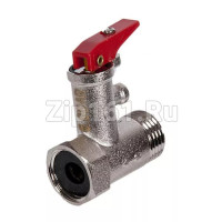 Клапан для водонагревателя предохранительный 1/2, с ручкой, 6 бар 0,6 МПа, код 100506