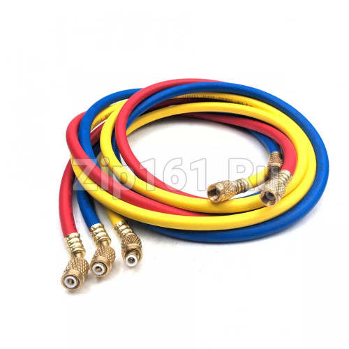 Шланг заправочный 1.8м 1/4" 600-3000Psi CT-372-RYB-P комплект 3шт