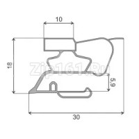 Уплотнитель для холодильника 380x800мм профиль СТ
