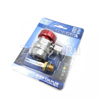 Вентиль быстросъемный QC-19H под углом 90, резьба 1/4 SAE высокого давления