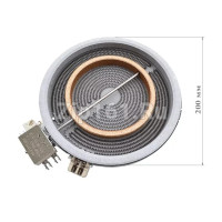 Электроконфорка HiLight 2х зонная D200/125mm 1700/700W Whirlpool 481281718742 C00525921 C00377912 Электроконфорка HiLight 2х зонная D200/125mm 1700/700W Whirlpool 481281718742 C00525921 C00377912