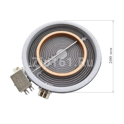 Электроконфорка HiLight 2х зонная D200/125mm 1700/700W Whirlpool 481281718742 C00525921 C00377912 Электроконфорка HiLight 2х зонная D200/125mm 1700/700W Whirlpool 481281718742 C00525921 C00377912