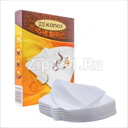 Фильтры для кофеварки капельного типа, размер 4, отбеленные, 40 шт KONOS4/40W