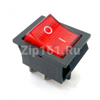 Кнопка биполярная красного цвета 20A, 4 контакта 250V Кнопка биполярная красного цвета 20A, 4 контакта 250V