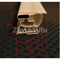 Уплотнитель 1130х570 мм для холодильника Beko 4546850300 Профиль СТ