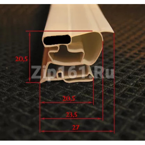 Уплотнитель 1130х570 мм для холодильника Beko 4546850300 Профиль СТ