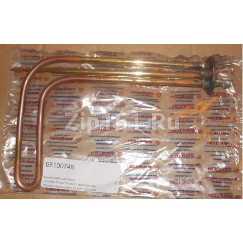 ТЭН для водонагревателя rcaop 1/5квт 230в. Ariston 65100746, D-48мм, H-270мм