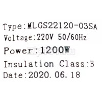 Мотор пылесоса моющий 1200W, H=177mm, D=144mm  Ametek 11ME27