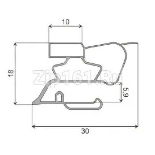 Уплотнитель 570x1140 мм для холодильника Indesit r30s профиль СТ Уплотнитель 570x1140 мм для холодильника Indesit r30s профиль СТ