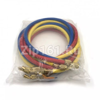 Набор шлангов с вентилями 3шт 180см (R-12, R-22, R-134a) FavorCool E-372RYB-B