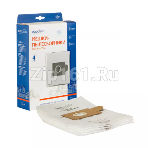 Мешки пылесборники, 4 шт Euroclean для пылесоса E-52/4