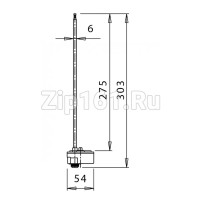 Термостат Unival RT-WH13 для водонагревателя (L275, 20-80C, 20A) Италия