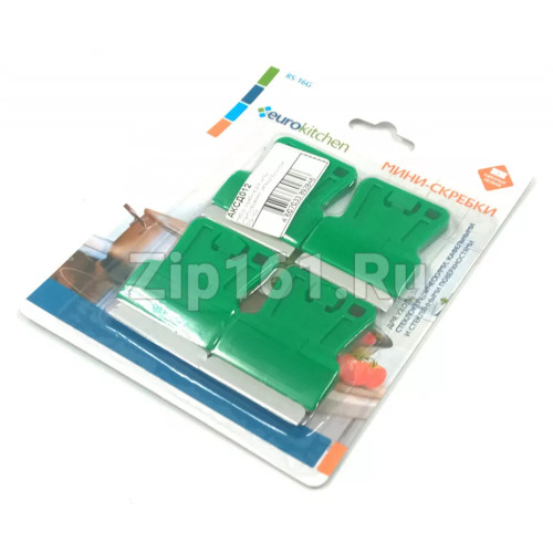 Набор скребков для чистки стеклокерамики, зеленый Eurokitchen RS-16G