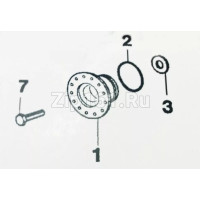 Суппорт Electrolux-Zanussi под 203 подшипник, с противоположной стороны шкива, 4071430963 cod098