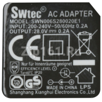 Зарядное устройство для беспроводного пылесоса, 200-240В, 50/60Гц, 28В, 0.2A  00751035