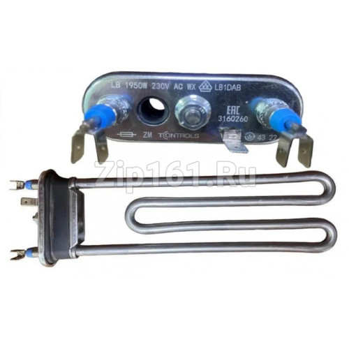 Тэн 1950W L-235mm прямой с отверстием, двойные клеммы T-CONTROLS by Thermowatt 3160260 Electrolux Тэн 1950W L-235mm прямой с отверстием, двойные клеммы T-CONTROLS by Thermowatt 3160260 Electrolux
