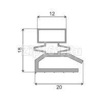 Уплотнитель 320x815 мм для холодильника Профиль Р1