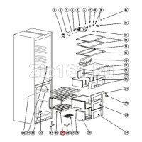 Палец опоры полки холодильника Stinol Indesit C00857102 Палец опоры полки холодильника Stinol Indesit C00857102