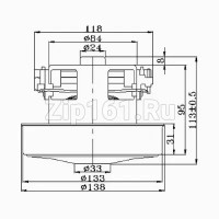 Мотор пылесоса HWX-PB 1400W, H=112мм D=137мм Мотор пылесоса HWX-PB 1400W, H=112мм D=137мм