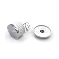 Ручки плиты с пружинкой БЕЛЫЕ с хром.накладкой универсальные