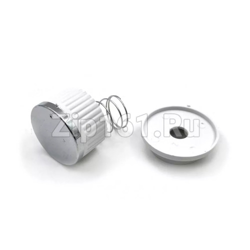 Ручки плиты с пружинкой БЕЛЫЕ с хром.накладкой универсальные