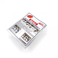 Ручки плиты с пружинкой БЕЛЫЕ с хром.накладкой универсальные