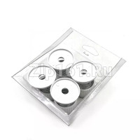 Ручки плиты с пружинкой БЕЛЫЕ с хром.накладкой универсальные