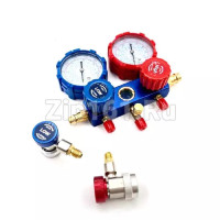 Коллектор M80336A-R410a (R22/R134a/R410a/R404a) в комплекте шланги 3 шт 90см и быстросъемы QC17