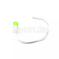 Световой индикатор зеленый D=10 мм с проводами