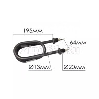 ТЭН для нагрева воды 4,0кВт скрепка Россия хорошее качество