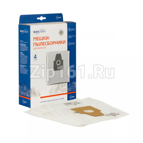 Мешки пылесборники, 4 шт Euroclean для пылесоса E-06/4 Мешки пылесборники, 4 шт Euroclean для пылесоса E-06/4