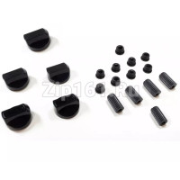 Ручка газового крана универсальная черная, комплект 5 штук