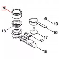 Фильтр в рожок кофеварки для Delonghi ЕС на 2 чашки 607731