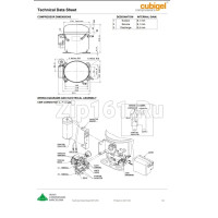 Компрессор Cubigel MP 14FB (R404A) - 628 Вт при -23,3