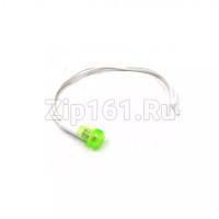 Световой индикатор зеленый D=10 мм с проводами