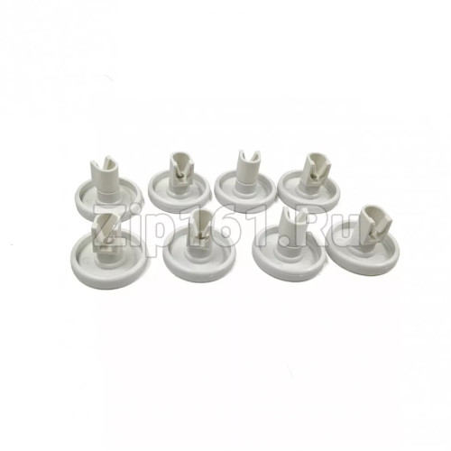 Ролики для корзины ПММ (компл.8шт.) белые Универсальные WK557A