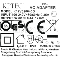 Зарядное устройство для аккумуляторного пылесоса, 32В, 400мА  12026531