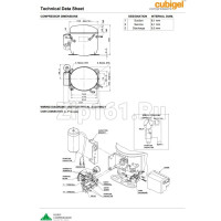 Компрессор Cubigel MLY12LA_A (R404) -570 Вт при -23,3