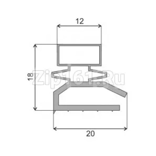 Уплотнитель двери 570x465 мм морозильной камеры Орск 220 профиль Р1
