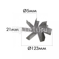 Крыльчатка вентилятора духовки  DG67-00001C