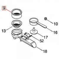 Фильтр в рожок кофеварки для Delonghi ЕС на 2 чашки 607731 Фильтр в рожок кофеварки для Delonghi ЕС на 2 чашки 607731