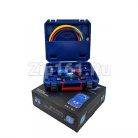 Манометрический коллектор в кейсе DSZH WK-P6002S (80мм,R22,404,134,410) со шлангами