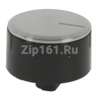 Ручка конфорки газовой варочной панели, чёрная/стальная  10007920