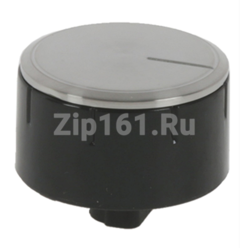 Ручка конфорки газовой варочной панели, чёрная/стальная  10007920