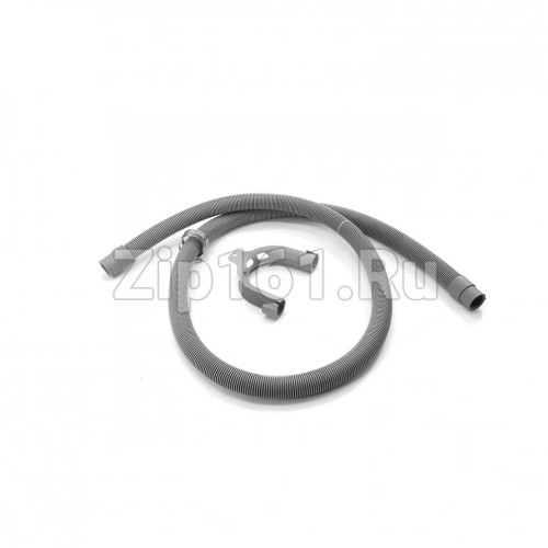 Универсальный комплект вытяжного шланга 150см, с прямыми резиновыми фитингами 19х22, с изогнутой опорой, 2 хомутами 20х32мм.