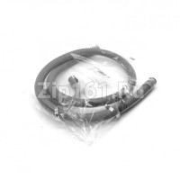 Универсальный комплект вытяжного шланга 150см, с прямыми резиновыми фитингами 19х22, с изогнутой опорой, 2 хомутами 20х32мм.