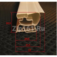 Уплотнитель 1110 * 650 мм для холодильника Daewoo Вид профиля СТ