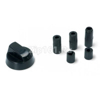 Ручка универсальная комплект 1шт для плиты черная 5 переходников