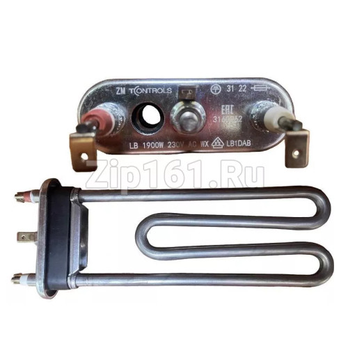 Тэн 1900W L-190mm прямой с отверстием T-CONTROLS by Thermowatt 3160262, DC47-00006J Тэн 1900W L-190mm прямой с отверстием T-CONTROLS by Thermowatt 3160262, DC47-00006J